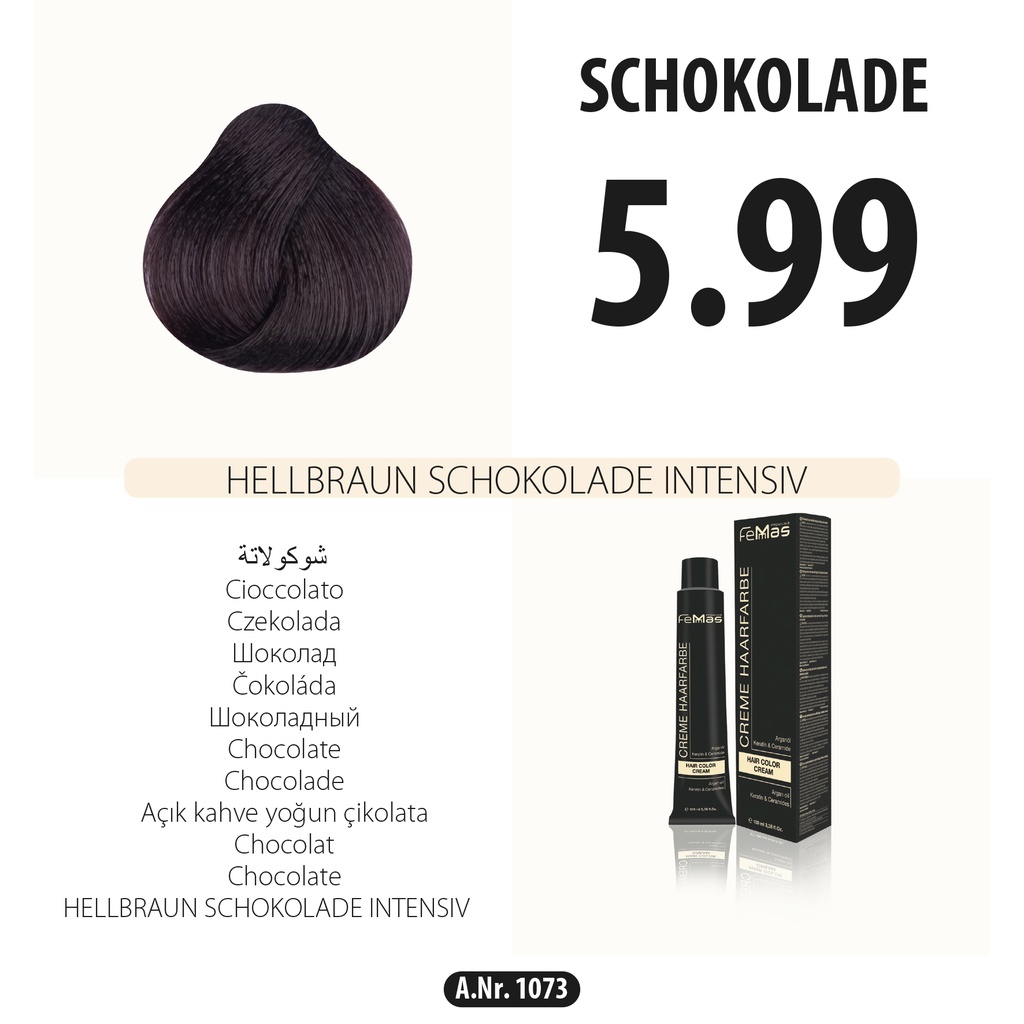 (5.99) Coloration Cheveux Châtain Clair Chocolat Intense 100ml