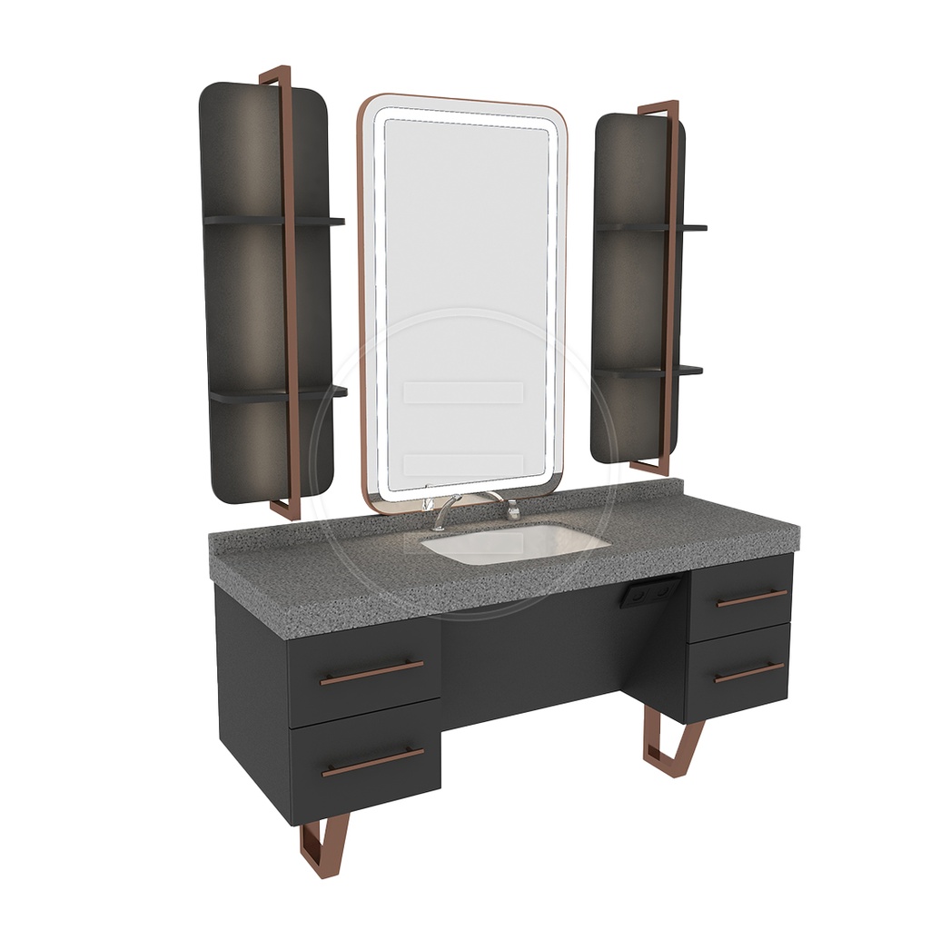 Alpeda-Sova Grey Barber Station Unit