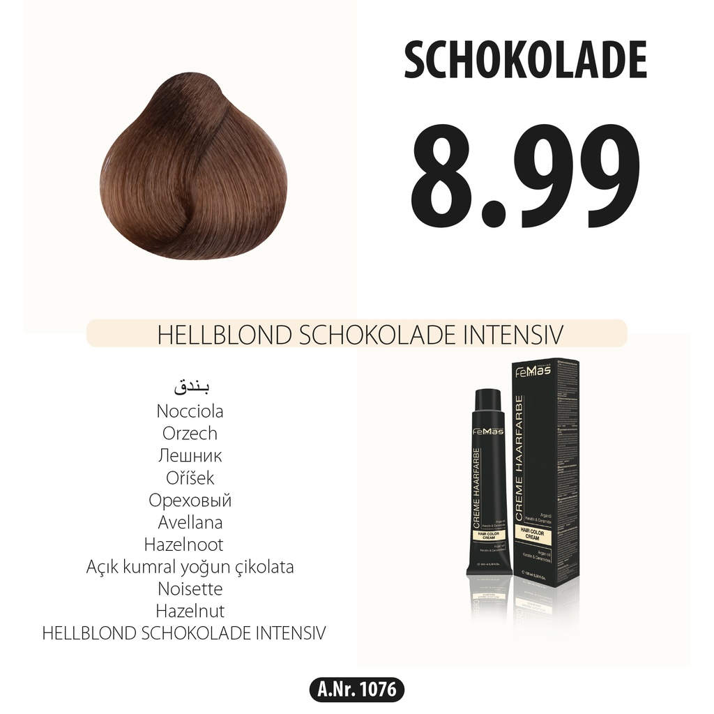Femmas (8.99) Coloration Cheveux Blond Clair Chocolat Intense 100ml