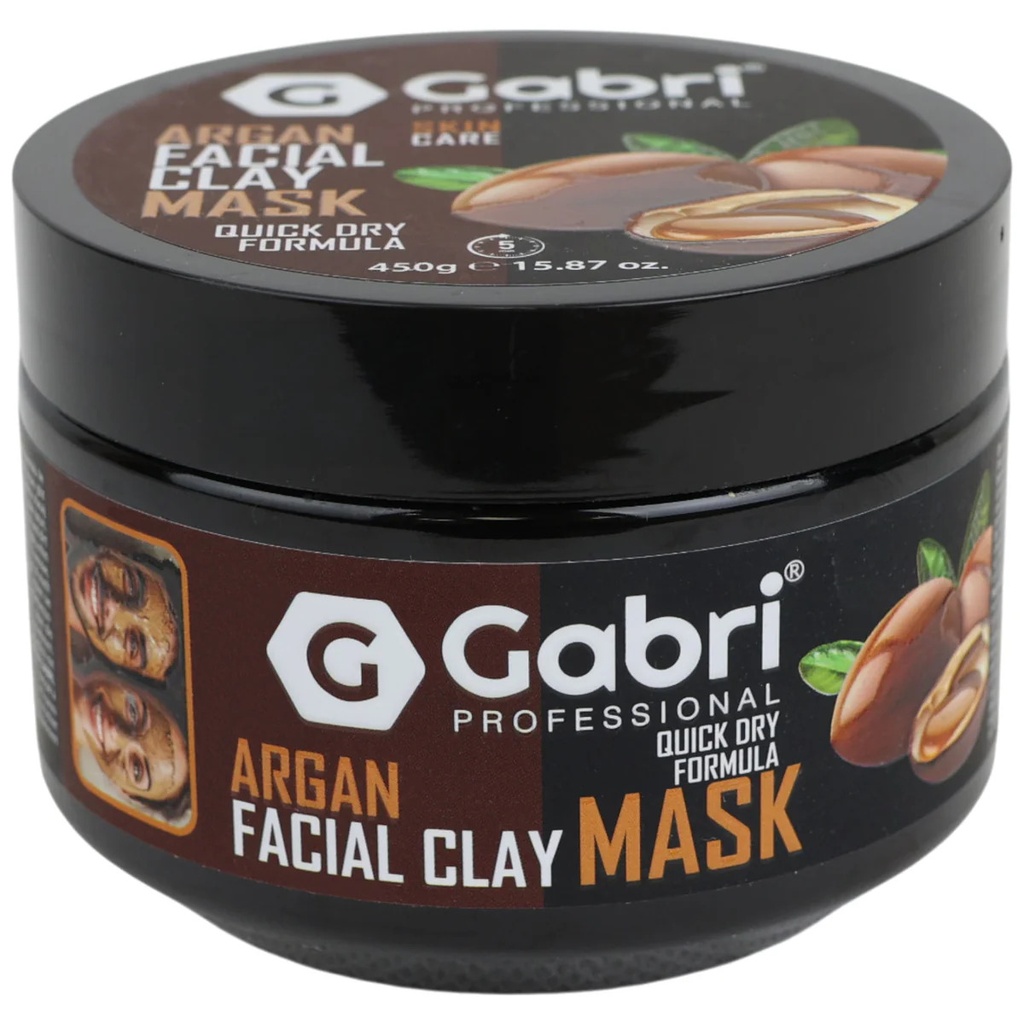 Gabri Professional - Maschera viso all'argilla con olio di argan 450g