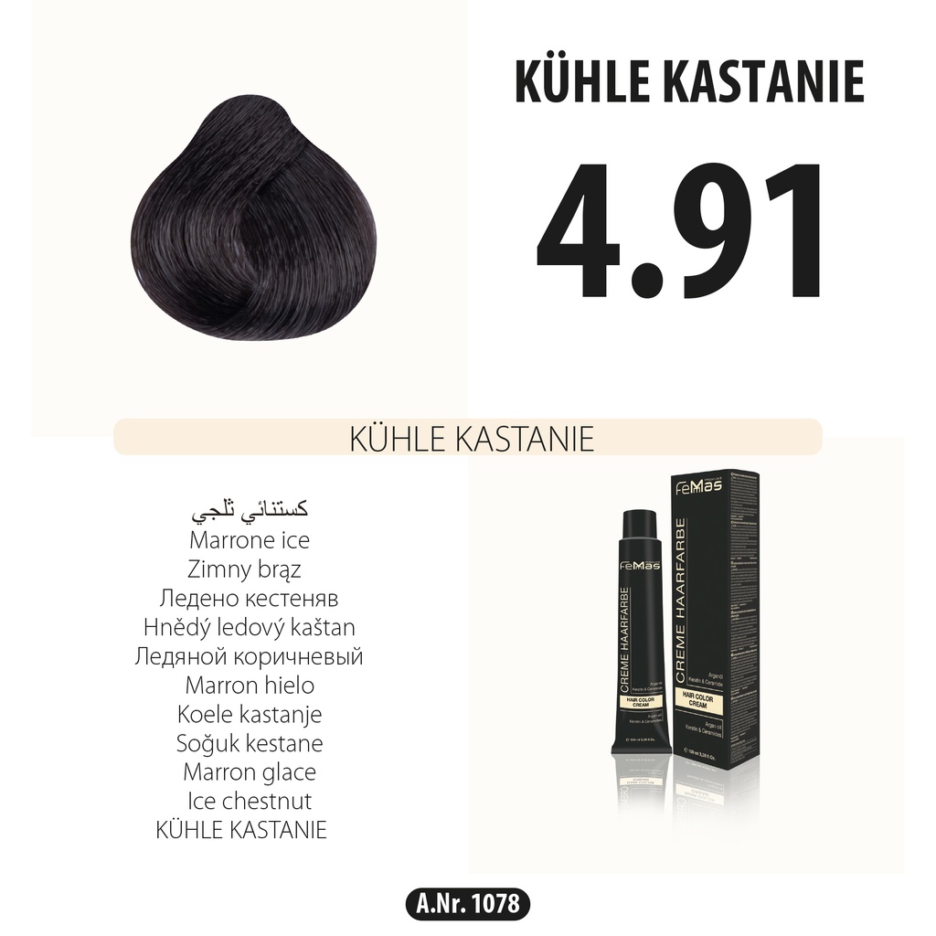 Femmas (4.91) Coloration Cheveux Châtain Moyen Doré 100ml