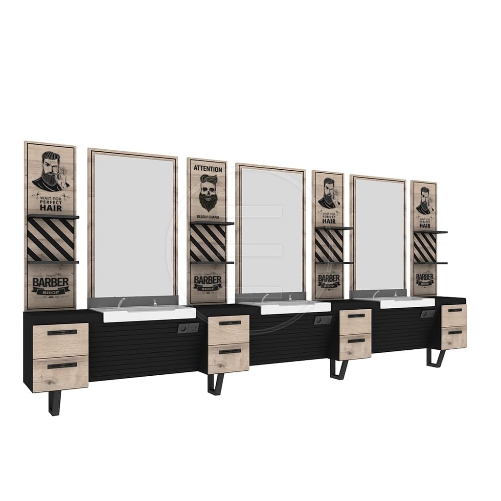 Unité de station de coiffure Alpeda-Ceramix Barber