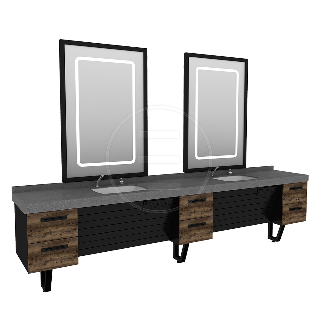 Alpeda-Odin Grey Barber Station Unit