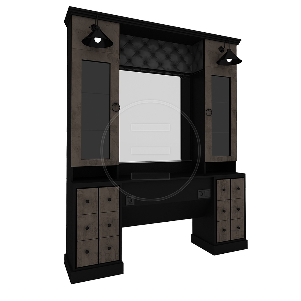 Alpeda-New Majesty Cabinet Barber Station Unit