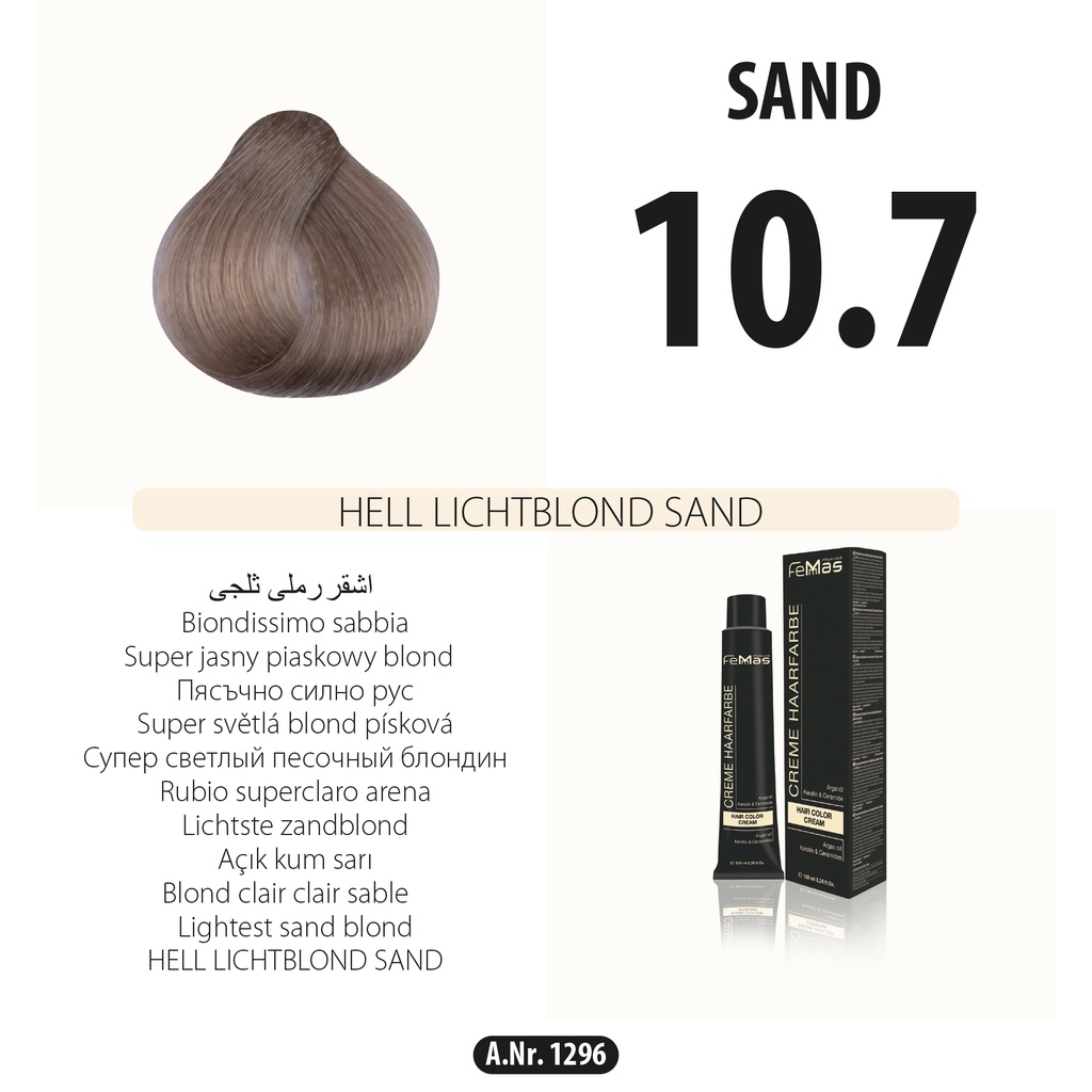 FemMas (10.7) Haarfarbe Hell Lichtblond Sand 100ml