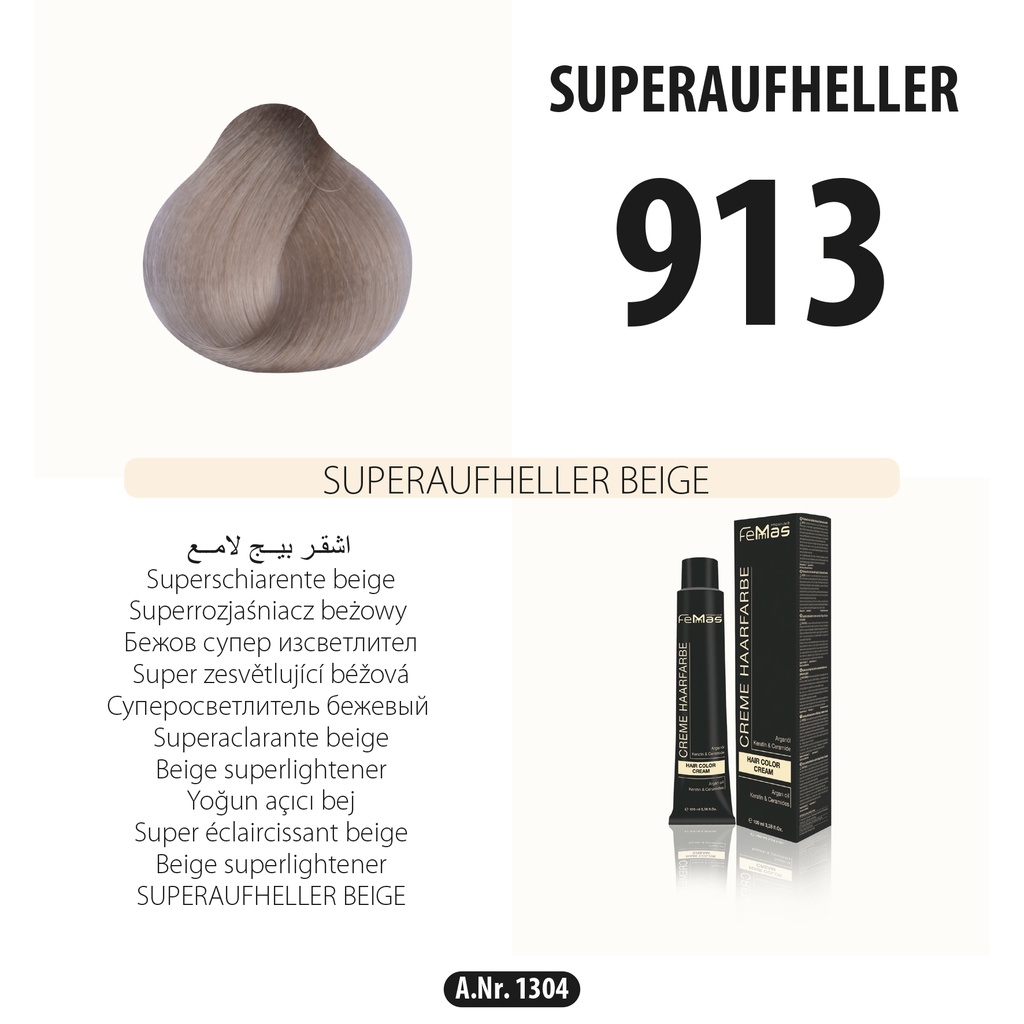 Femmas (913) colorante per capelli super schiarente beige 100ml