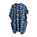 BATE Kinder Friseur Umhang Shark Design Dunkelblau – Barber Cape für Kinder, wasserabweisend & antistatisch