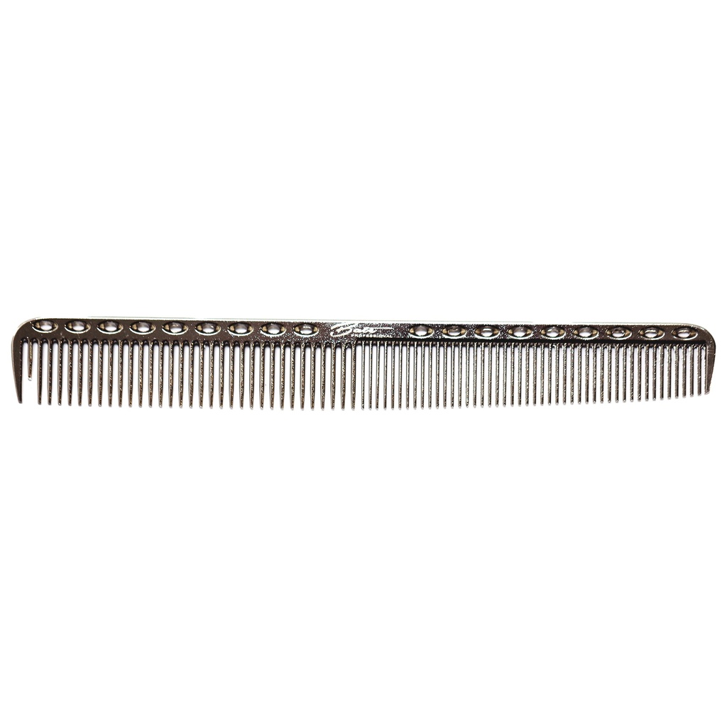 [BTC-8021] Bate Metal Hair Cutting Comb Matte Silver BTC-8021