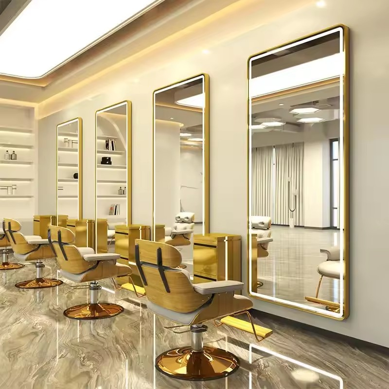 [THM-07] Bate 170*80 mirror with frame gold THM-07