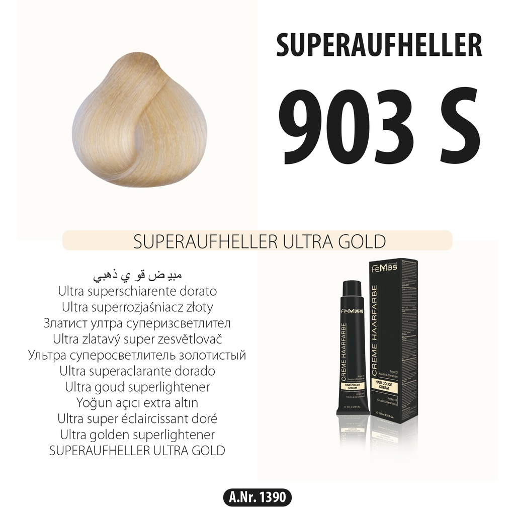 FemMas (903 S) Hair Color Super Brightener Ultra Gold 100ml