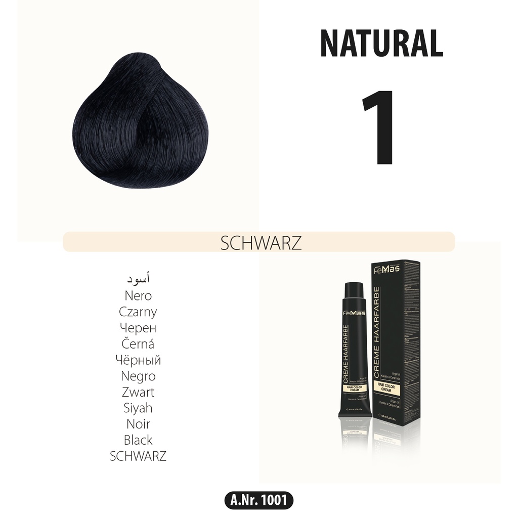 [Fem10] Femmas (1) Coloration Cheveux Noir 100ml