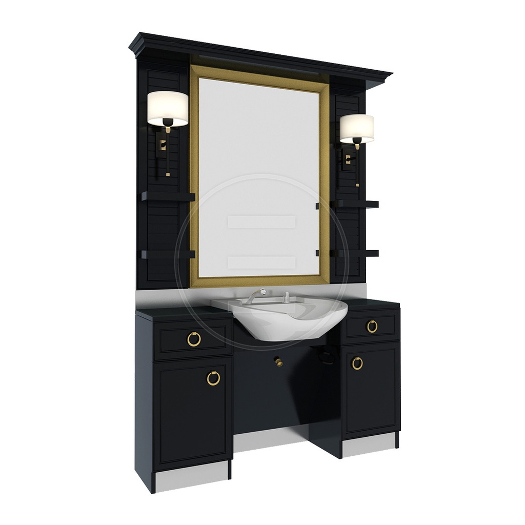 [AP484] Unité de station de coiffure Alpeda-Classic Man Gold