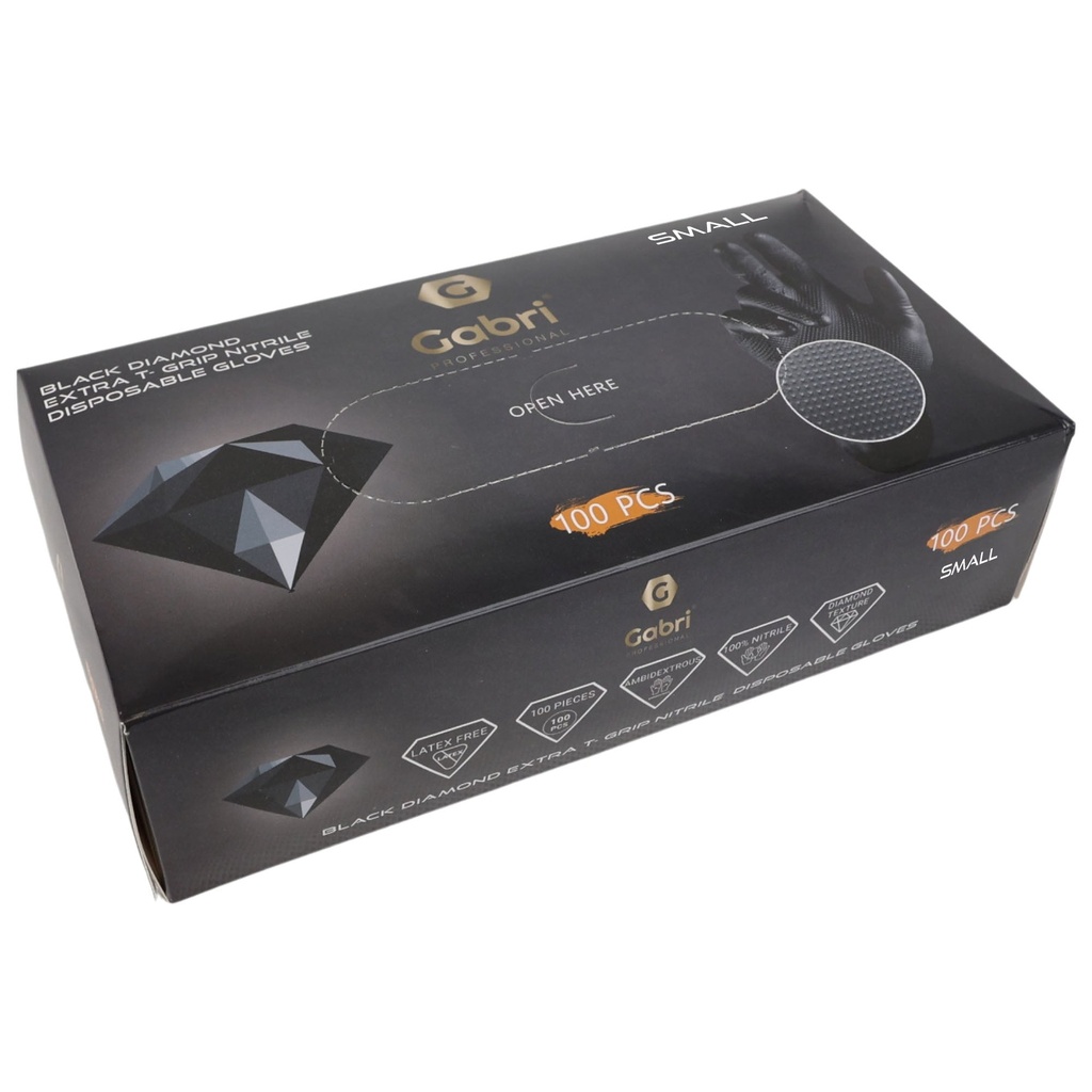 [003250] Gabri Extra T-Grip Nitrilhandschuhe Schwarz S