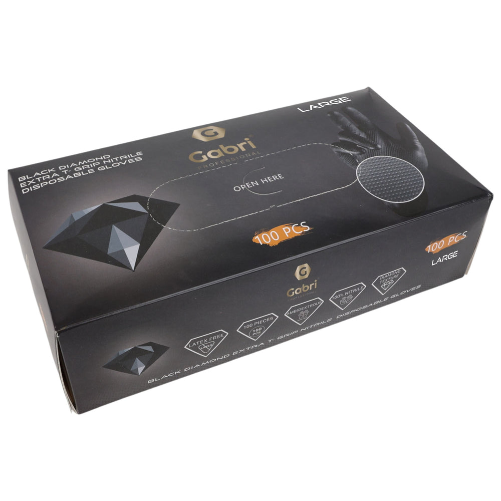 [003252] Gabri Extra T-Grip Nitrilhandschuhe Schwarz L
