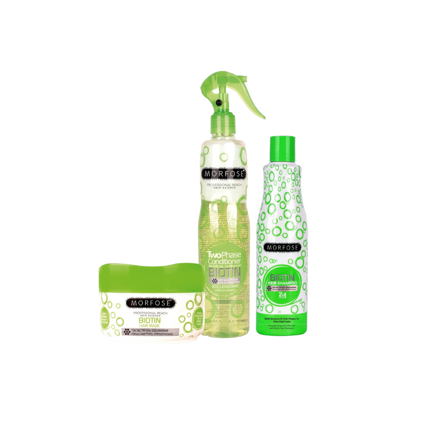 [Set-01] Morfose Biotin Set (Shampo 500ml-haarmask250gr-Conditioner400ml)