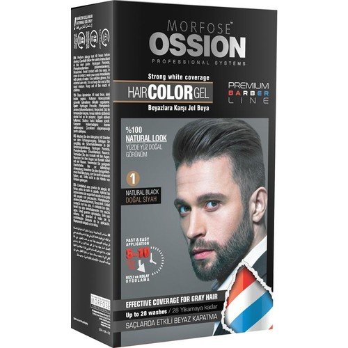 [KD-216] Ossion Premium Barber Line Gel colorant pour cheveux Noir naturel (1)