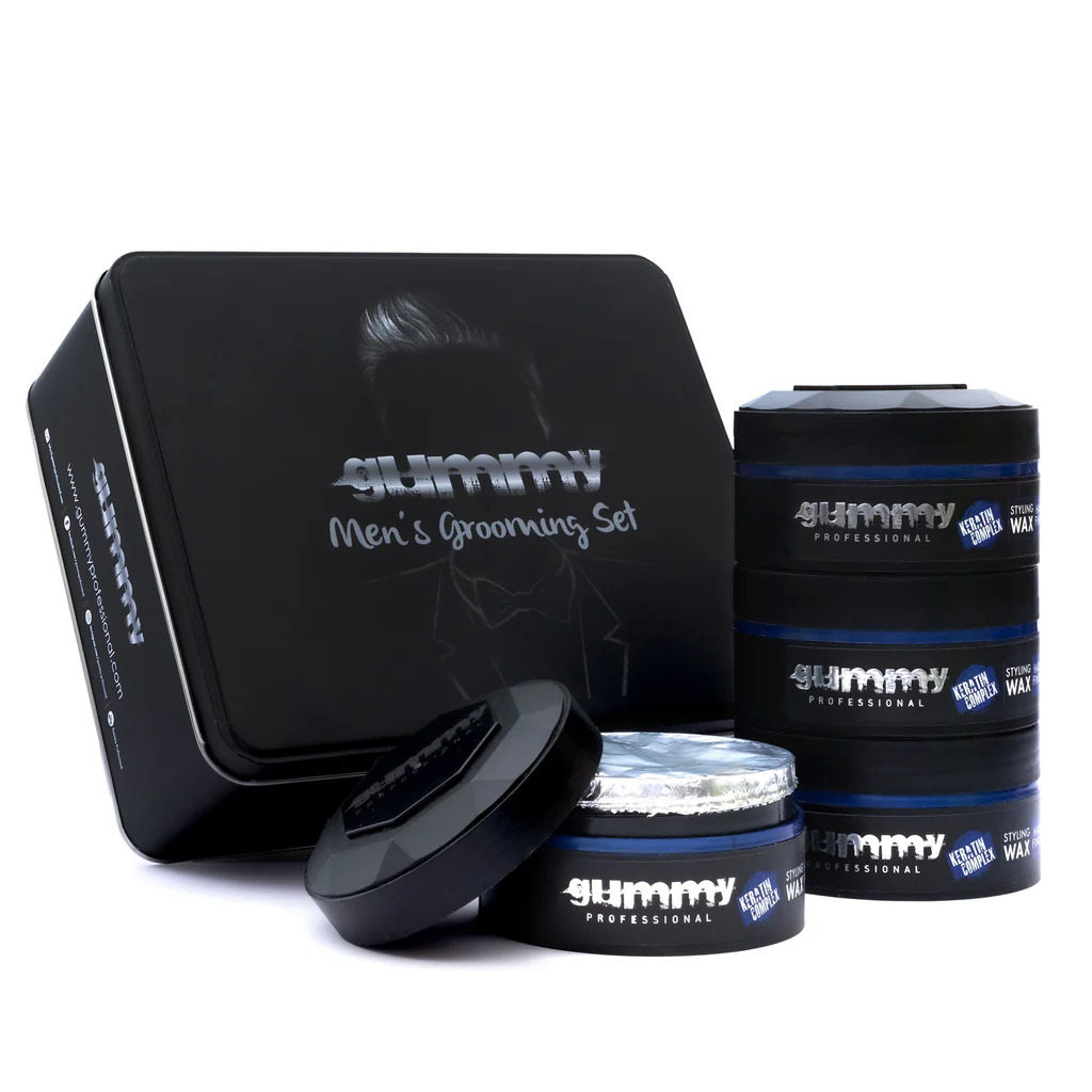 [Gummy set-06] Gummy Professional Grooming Box Styling Wax Hard Finish 150 ML (x4)