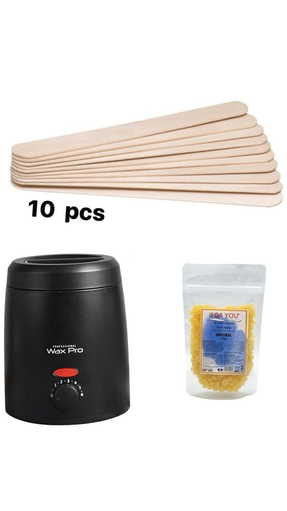 Set Bate Mini Wachswärmer Naturale da 100 gr