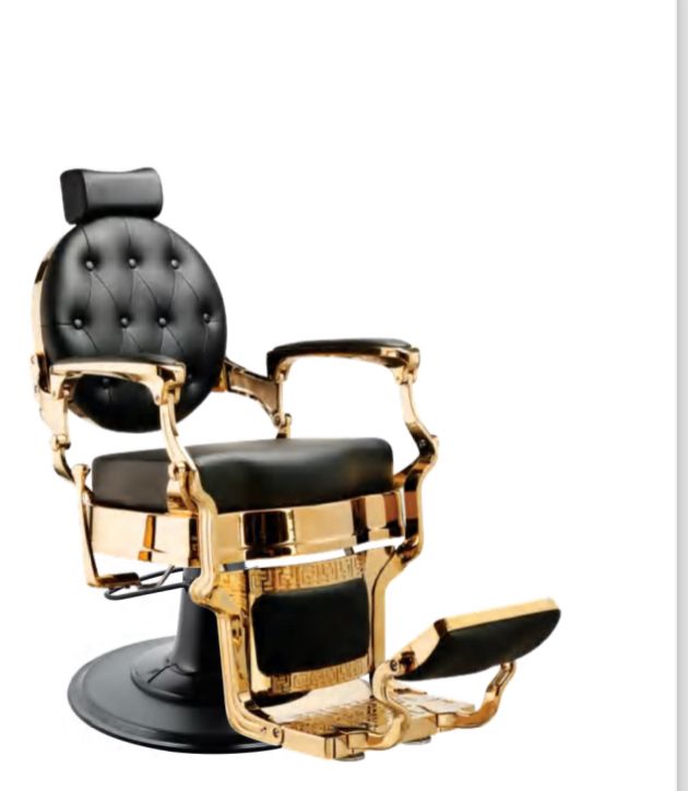 Chaise de barbier dorée Art : MA 5258-K- A135