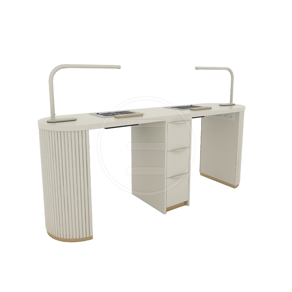 [Alp-02070409] Alpeda Melina Double Nail Station – L'alliance de la productivité et de l'éco-responsabilité