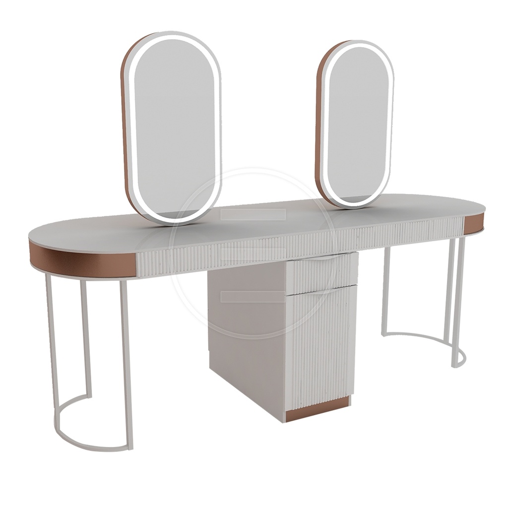 Alpeda Roza Double Island Damen Friseur Spiegel
