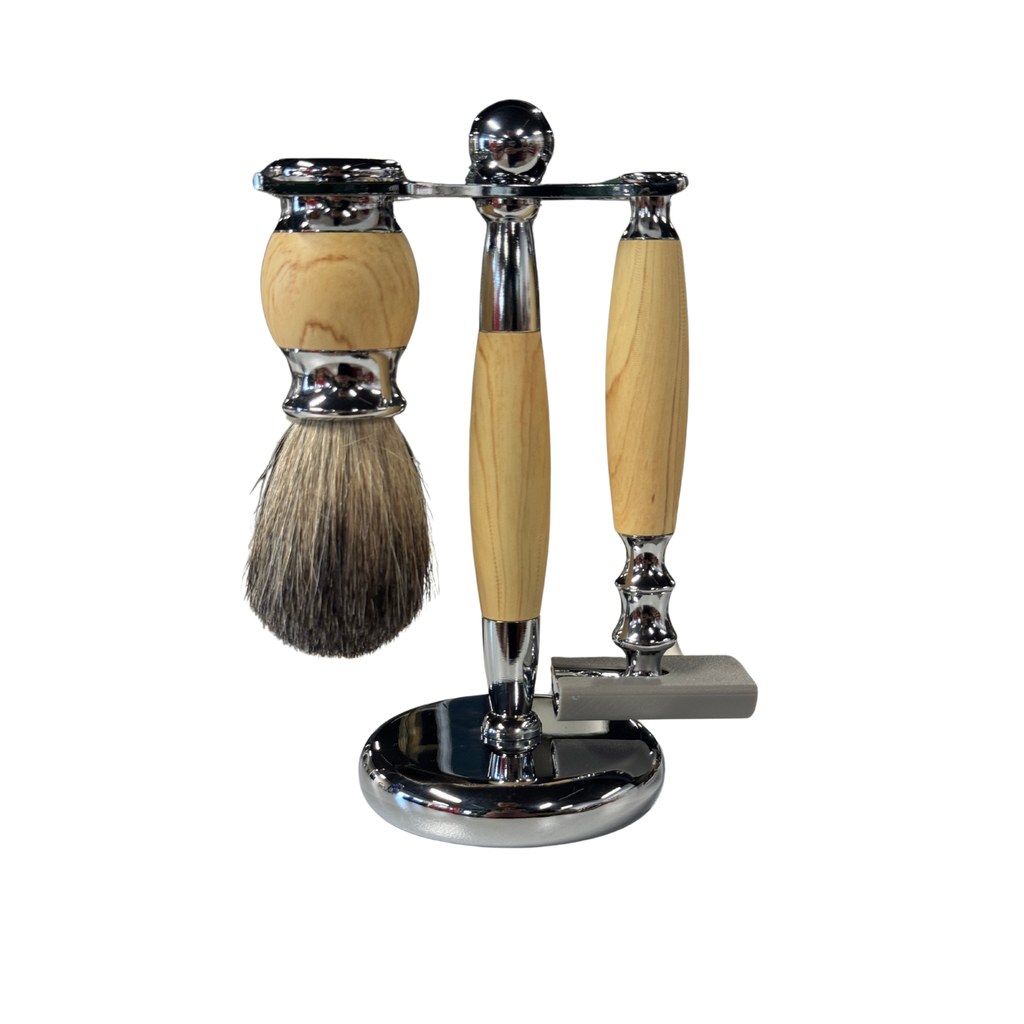 [BRS:32] Bate Beard shaving set wood