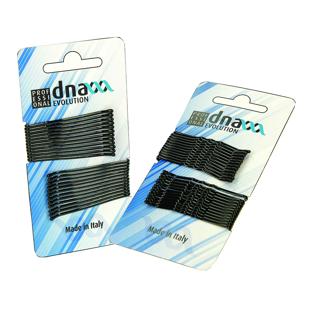 [KD-21] Kiepe Haarklemmen gerade 7cm Schwarz 24 Stück