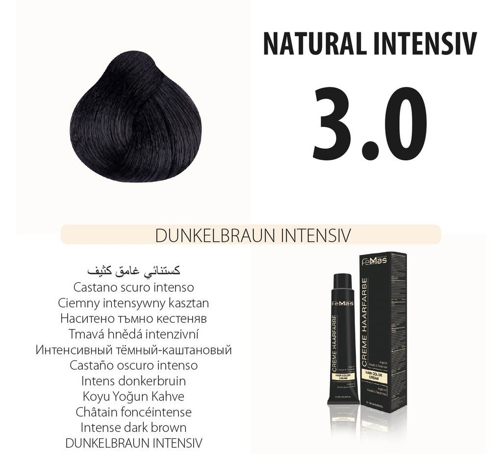 Femmas (3.0) Hair Color Dark Brown Intensive 100ml