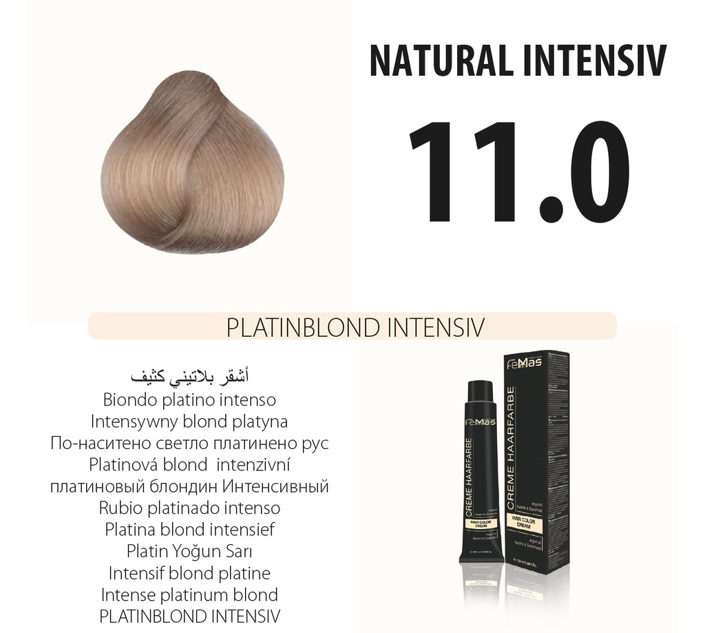 FemMas (11.0) hair color platinum blonde intensive 100ml