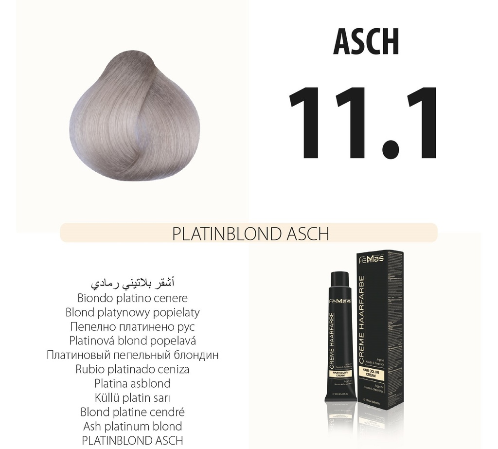 Femmas (11.1) colorante per capelli biondo platino cenere 100ml