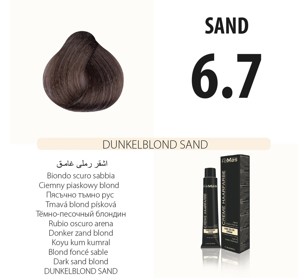 Femmas (6.7) Hair Color Dark Blonde Sand 100ml