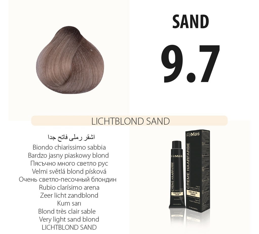 Femmas (9.7) Hair Color Light Blonde Sand 100ml