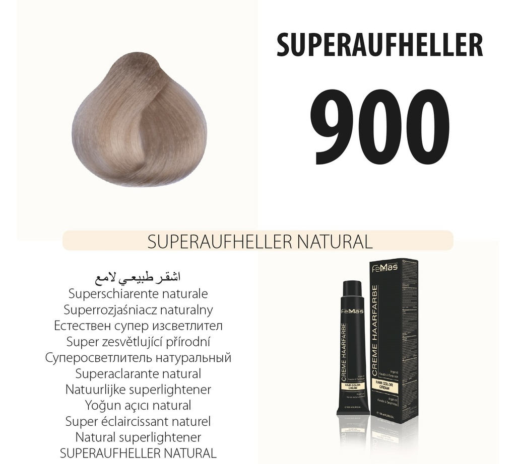 Femmas (900) colorante per capelli super schiarente naturale 100 ml