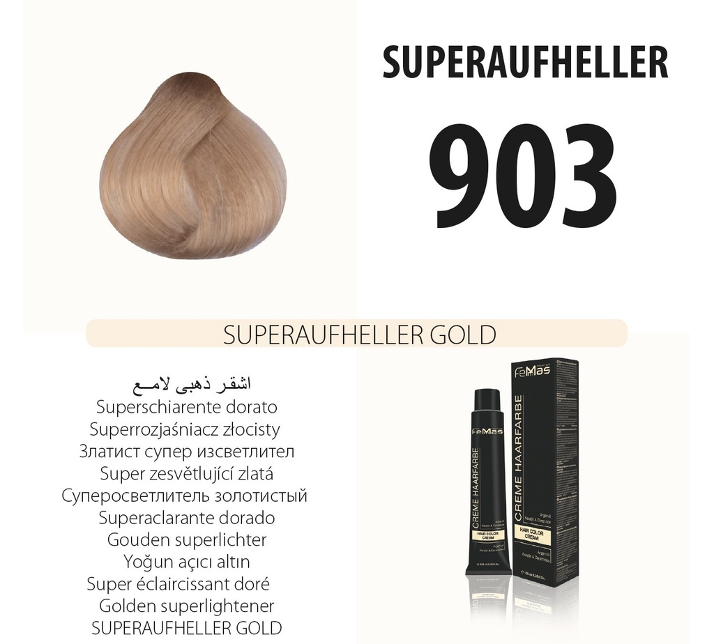 Femmas (903) Hair Color Super Brightener Gold 100ml