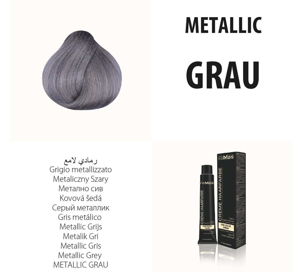Femmas (Grigio) colore dei capelli Metallıc 100ml