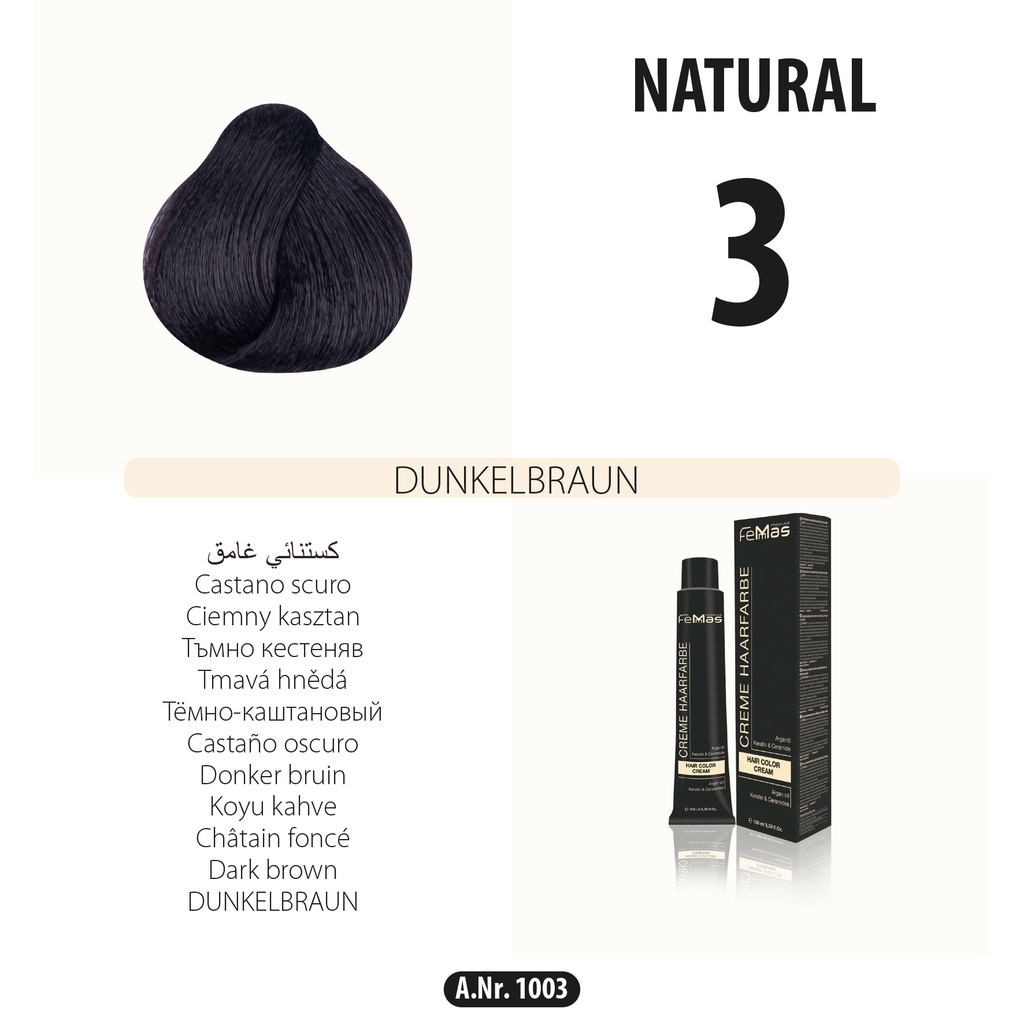 Femmas (3) Colore dei capelli Castano scuro 100ml
