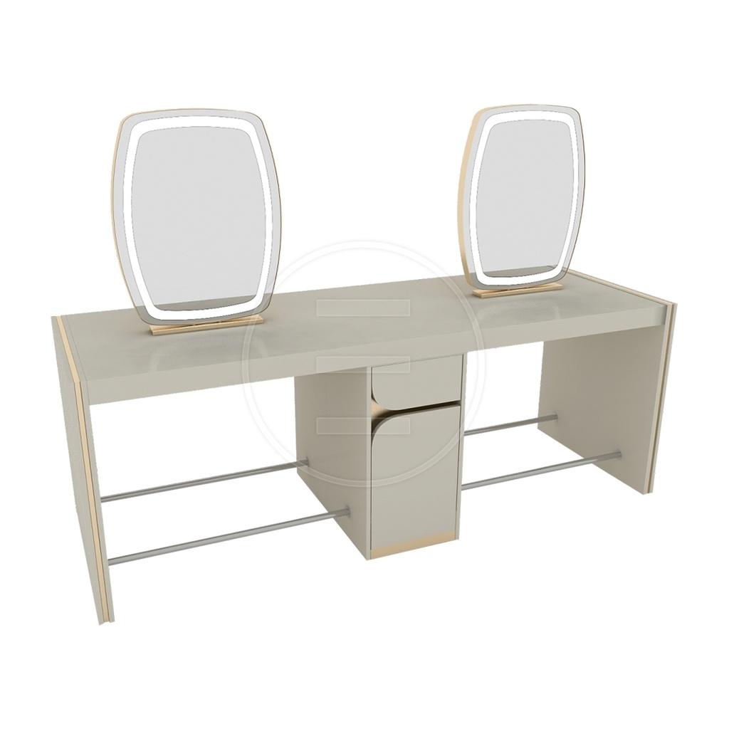 [ALP:263] Miroir de coiffure pour femme Alpeda Boho Double Island