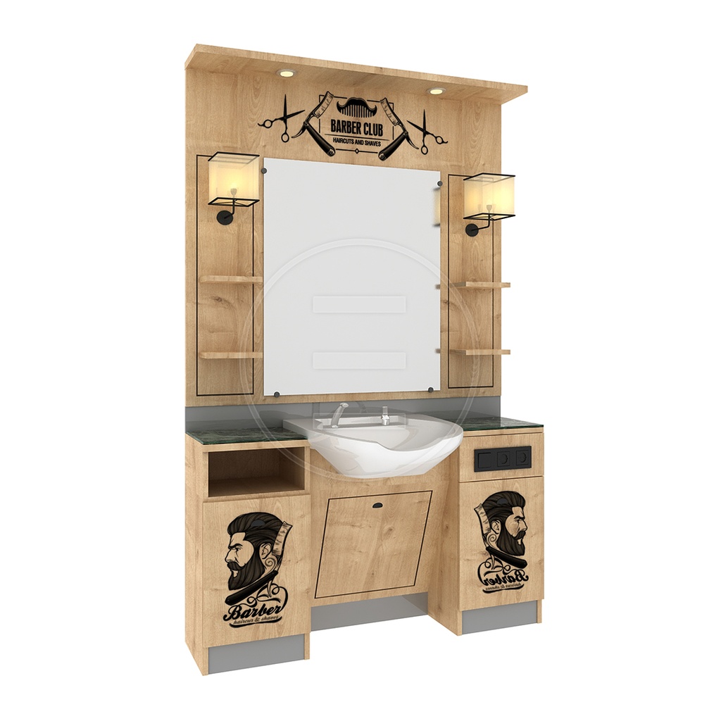 [ALP:1722] Alpeda-Truva Dark Man Wls Barber Station Unit