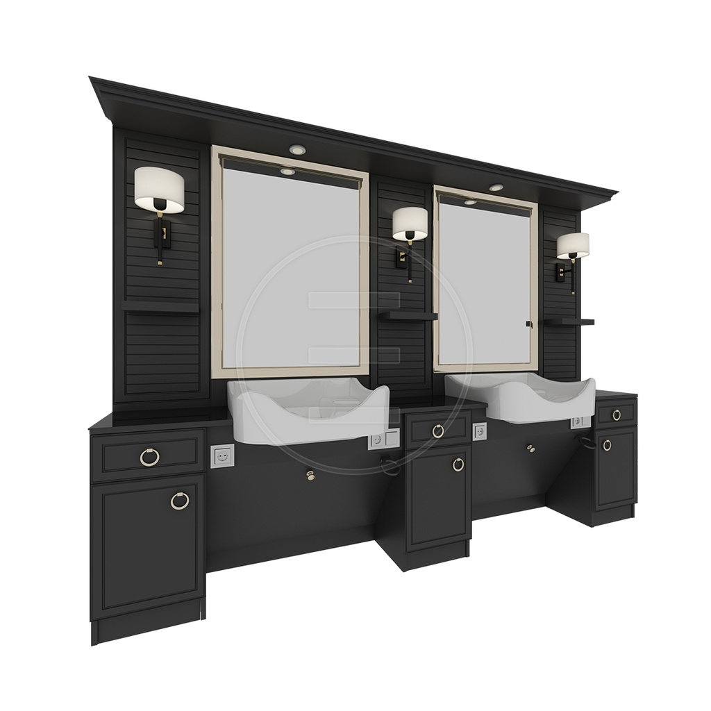 [ALP:399] Unità Barber Station Alpeda Classic Man Gold Liner