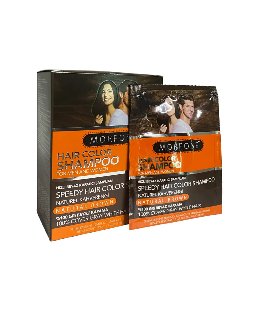 [Morbrown02] Morfose Speedy Hair Color Shampoo Natural Brown 25ml x 10