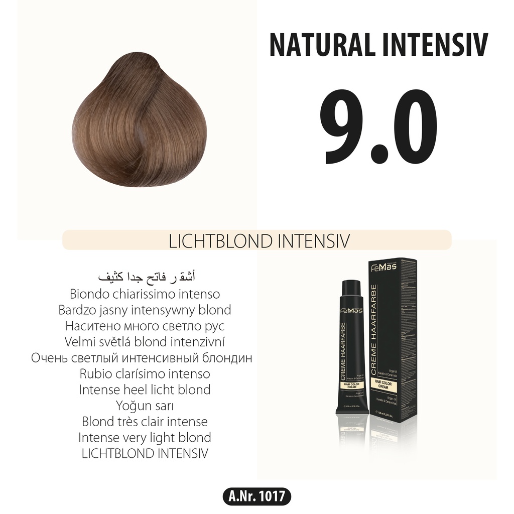 Femmas (9.0) Hair Color Light Blonde Intense 100ml