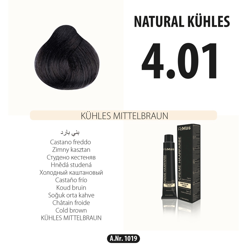 FemMas (4.01) Haarfarbe Kühles Mıttelbraun 100ml