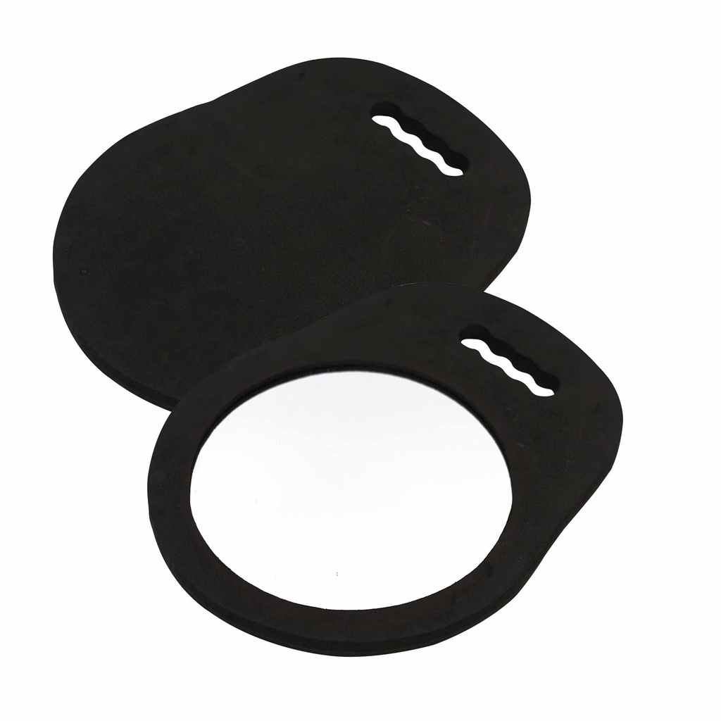 [BHW-51] Miroir à main léger noir Bate avec mousse 34 cm x 28 cm