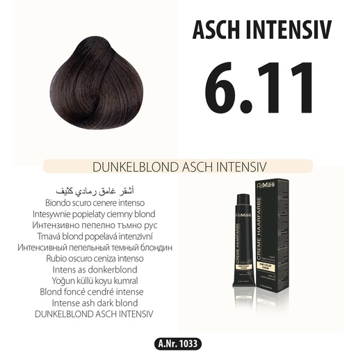 Femmas (6.11) Hair Color Dark Blonde Ash Intensive 100ml