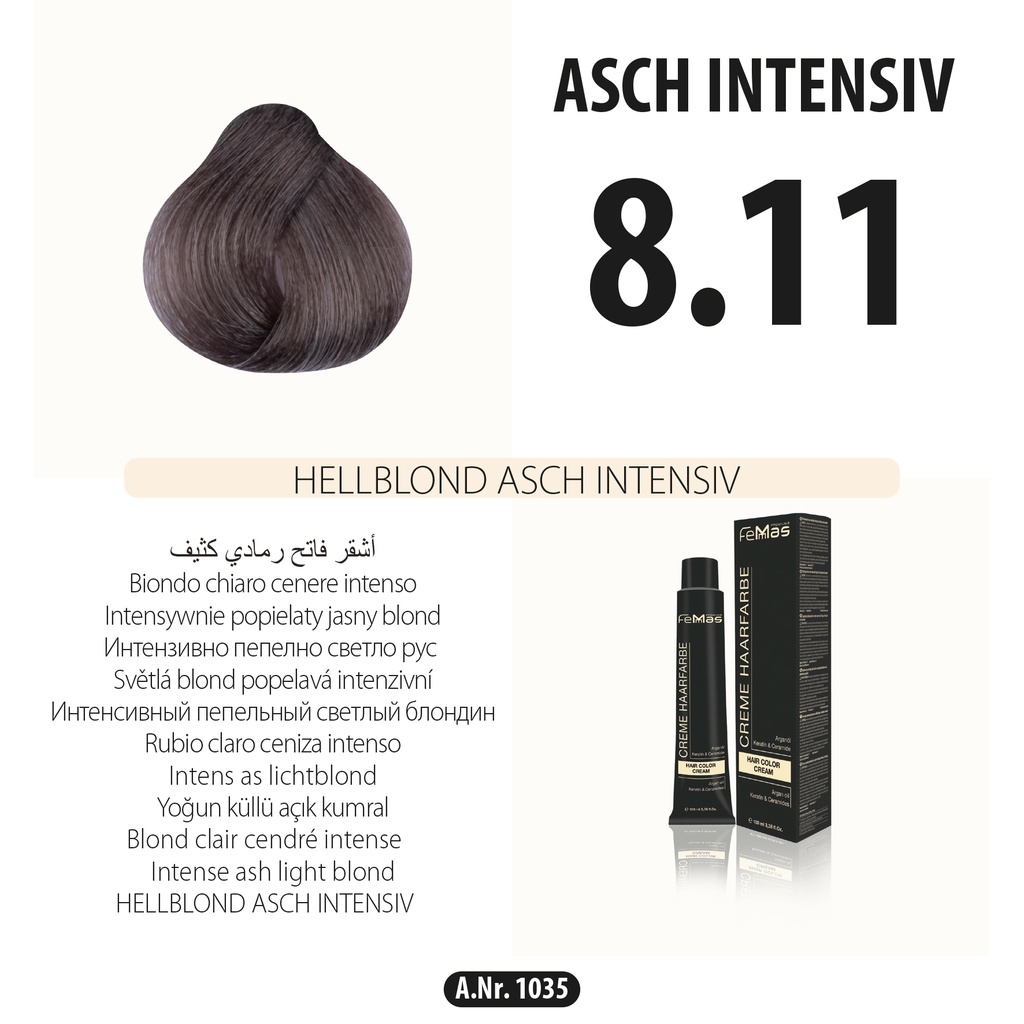 Femmas (8.11) Haarfarbe Hellblond Asch Intensiv 100ml