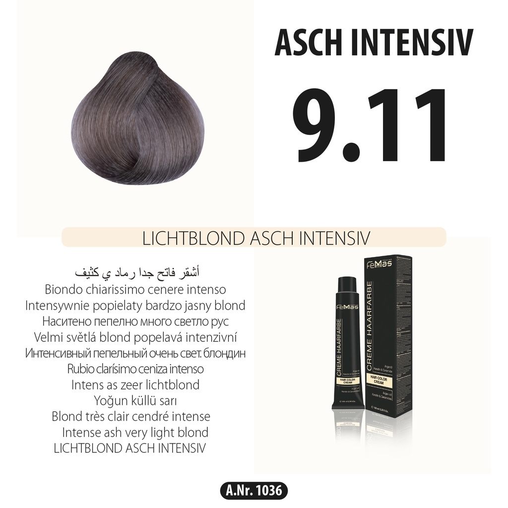 (9.11) Haarfarbe Lightblond Asch Intensiv  100ml