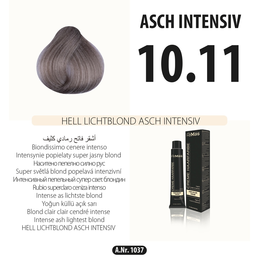 Femmas (10.11) Colorazione per capelli biondo chiaro cenere intenso 100 ml
