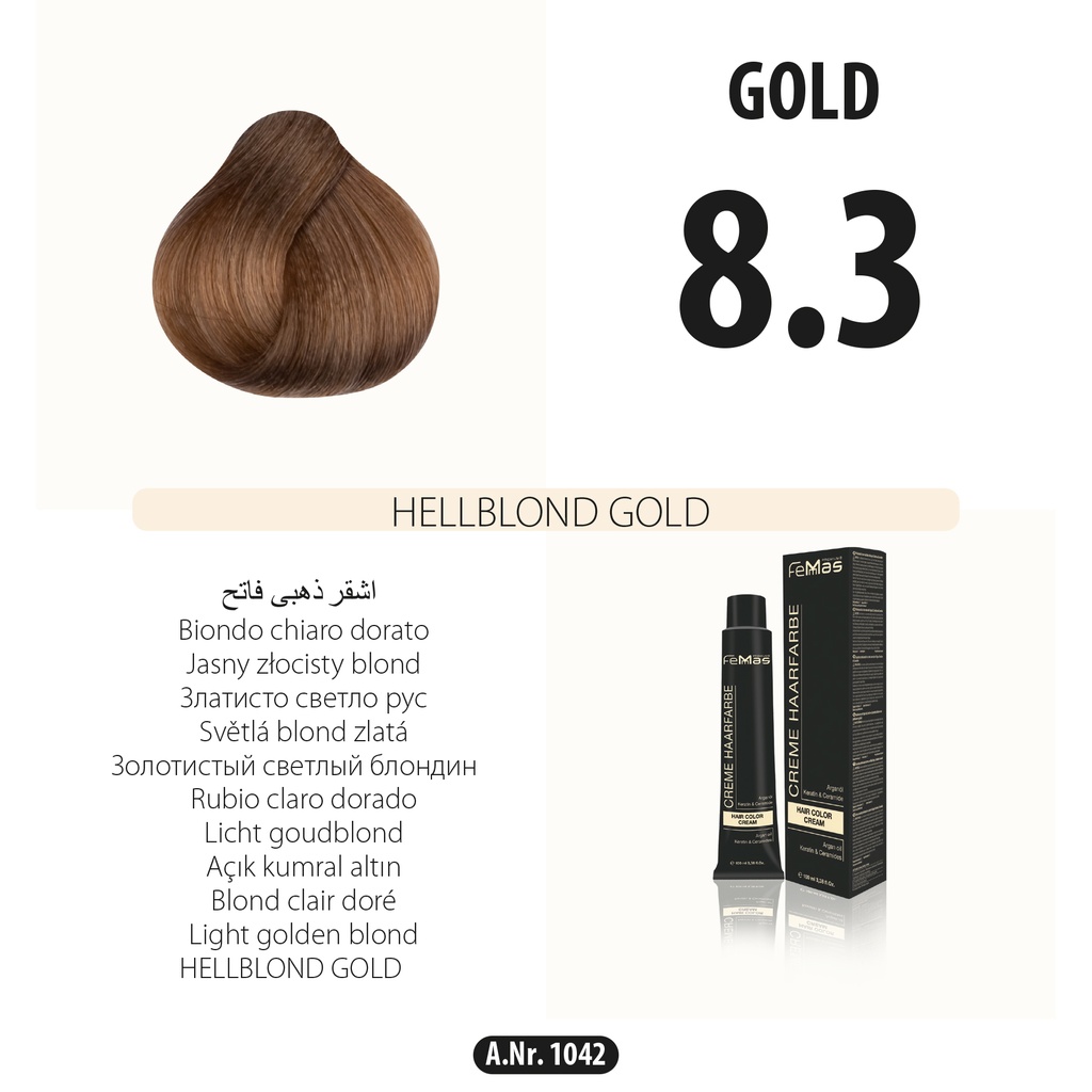FemMas (8.3) Haarfarbe Hellblond Gold 100ml