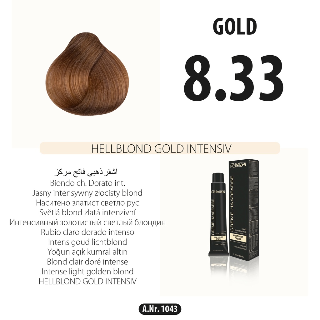 (8.33) Haarfarbe Hellblond Gold 100ml
