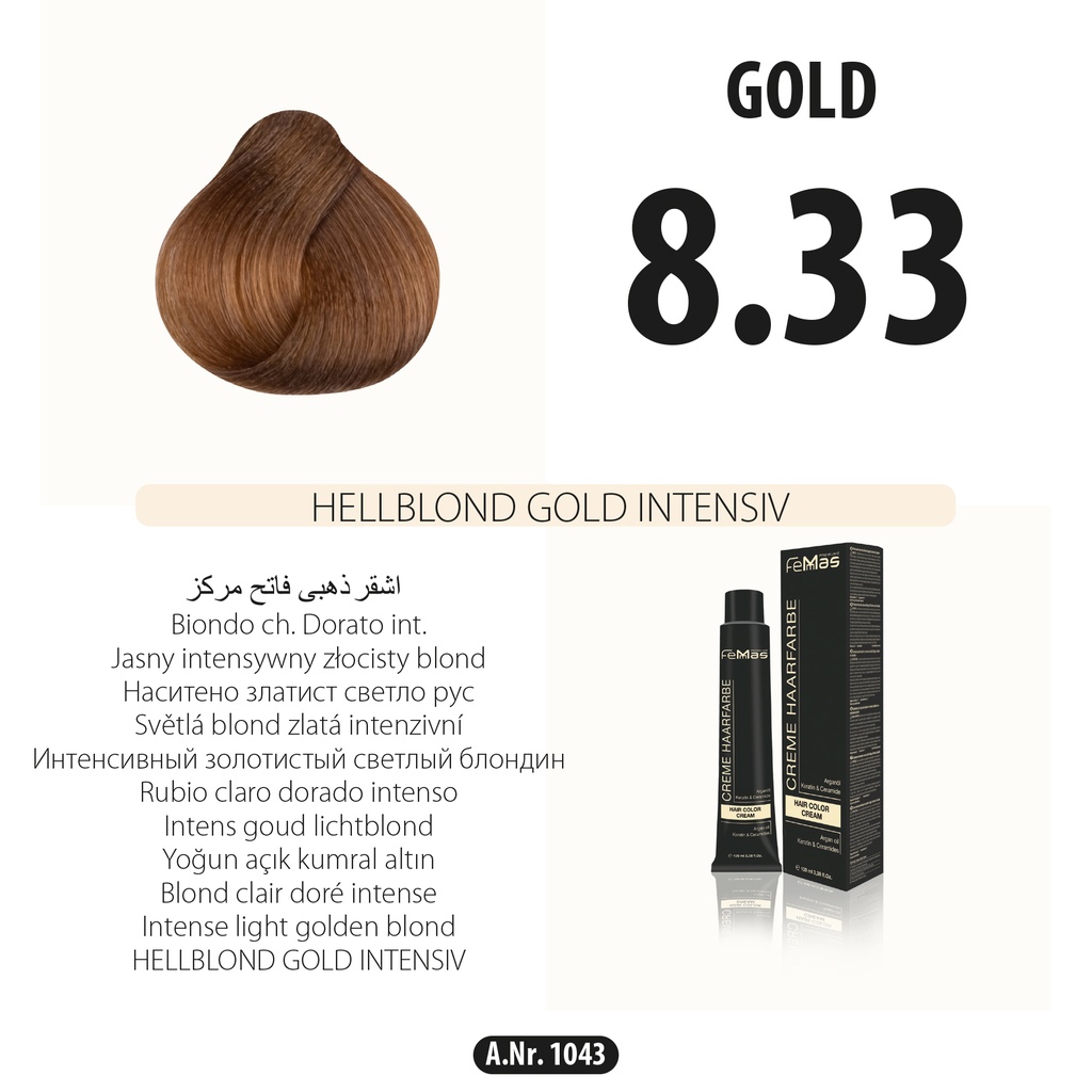 Femmas (8.33) Colorazione per capelli Biondo chiaro oro 100ml